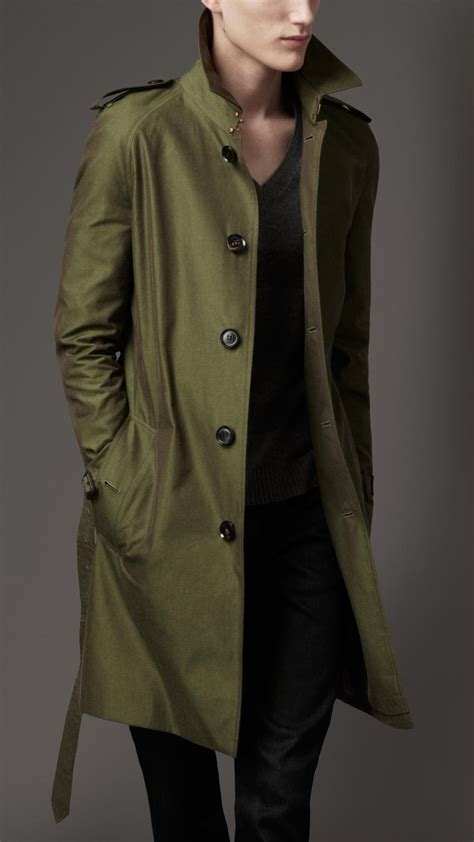 burberry army green coat|burberry trenchcoat herren.